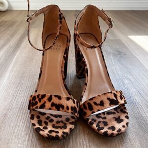 strappy cheetah print heel